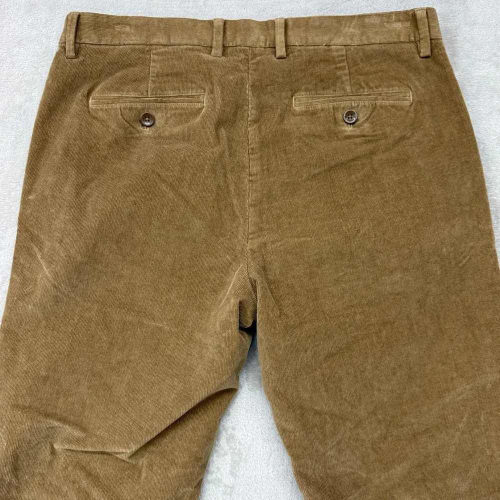 Banana Republic Kentfield Pant Mens 33x30 Acorn Brown Corduroy Straight Leg Prep